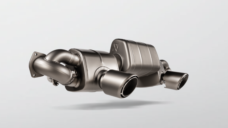 Photo of Akrapovic Slip-On Race Line Titanium Exhaust for the Porsche 718 Cayman GT4 - Image 2